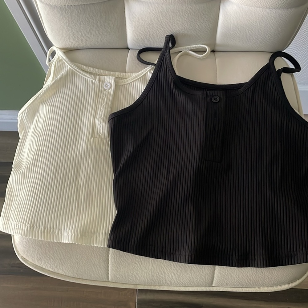 Black Ribbed Women's Top